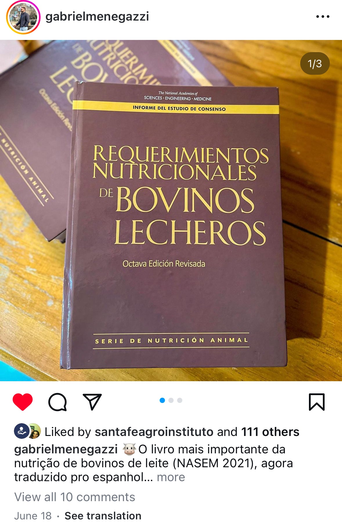 Libro Requerimientos Nutricionales de Bovinos Lecheros - 8ª Edición Revisada