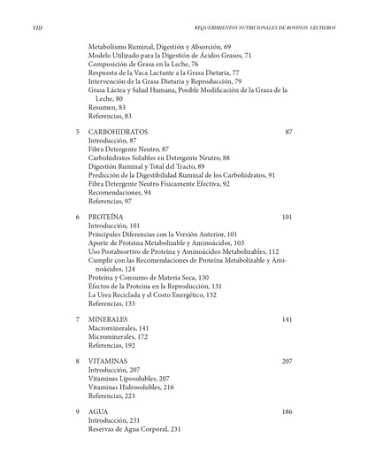 Libro Requerimientos Nutricionales de Bovinos Lecheros - 8ª Edición Revisada — img 15