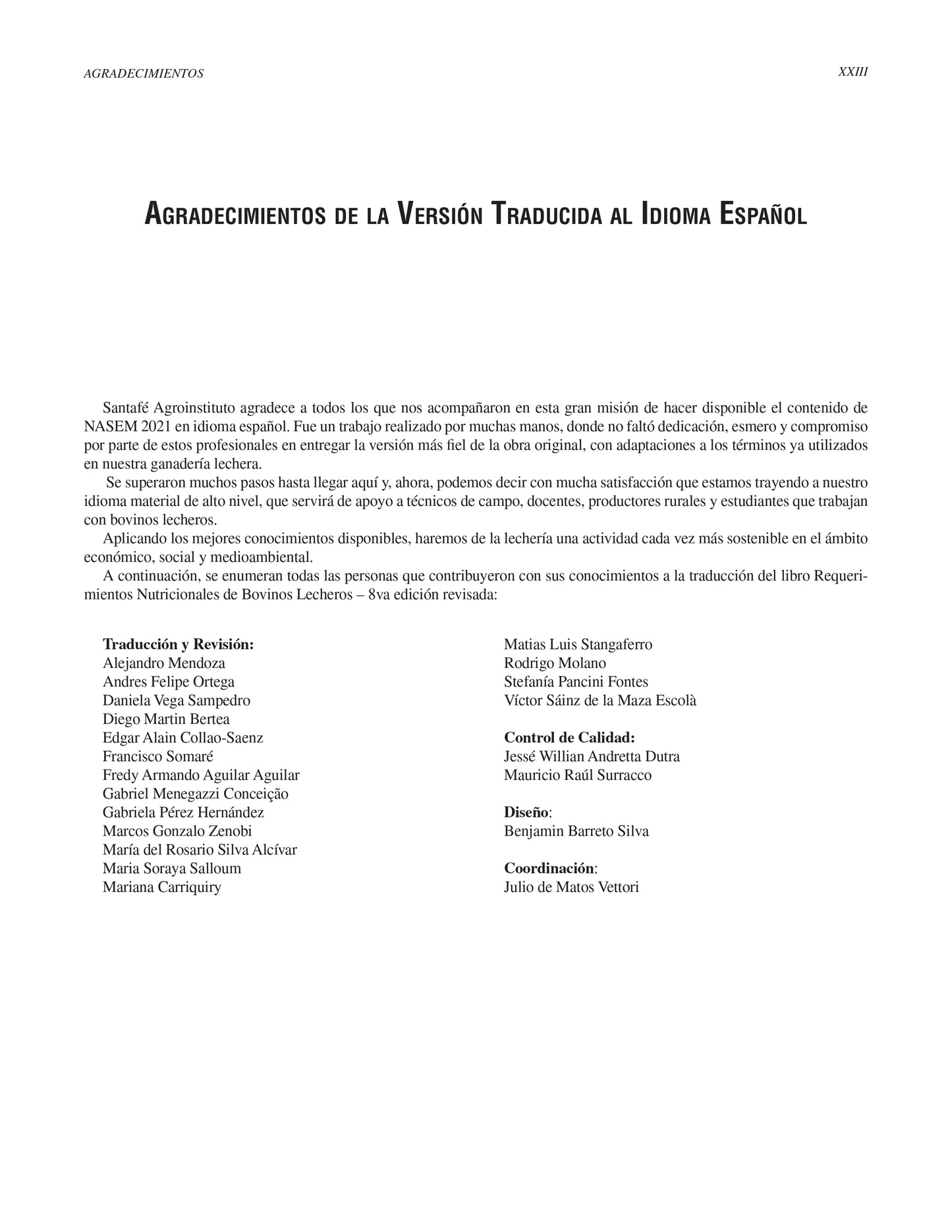 Libro Requerimientos Nutricionales de Bovinos Lecheros - 8ª Edición Revisada